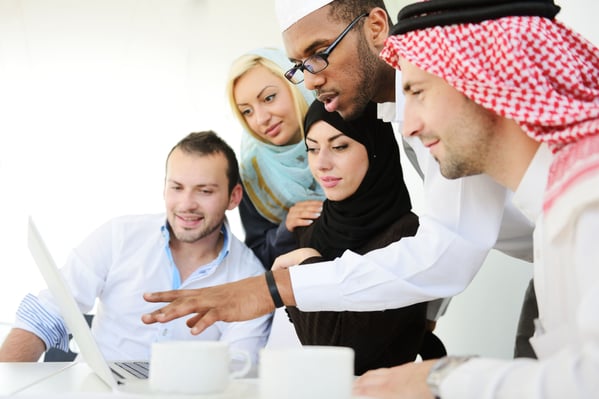 Employees at work in the UAE