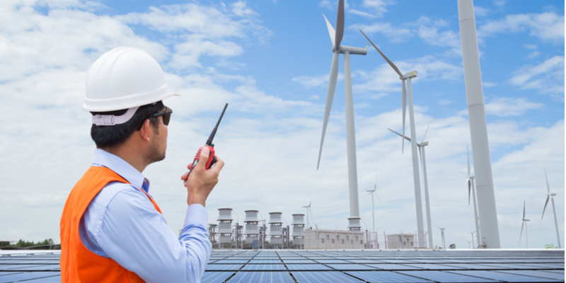 Renewable energy worker Renewable energy worker