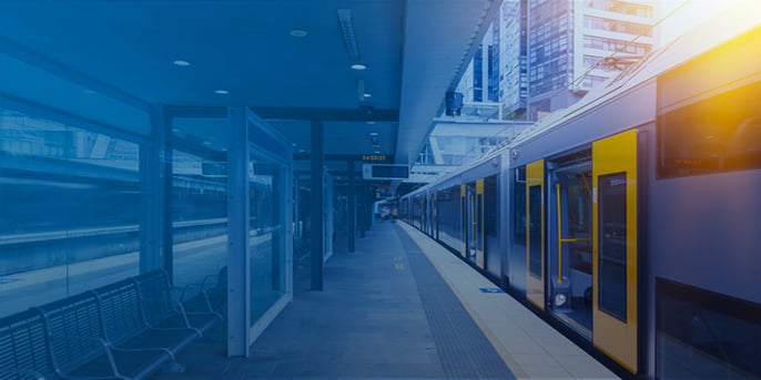 Modern train station platform, showcasing recruitment solutions for Sydney metro rail and infrastructure project