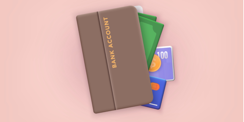 Icon showing a wallet to demonstrate opening a corporate bank account