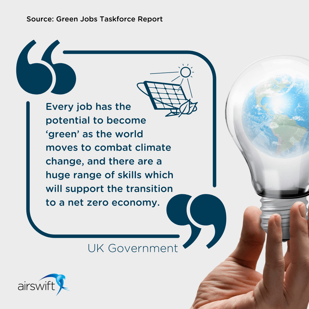 Quote on green jobs increasing